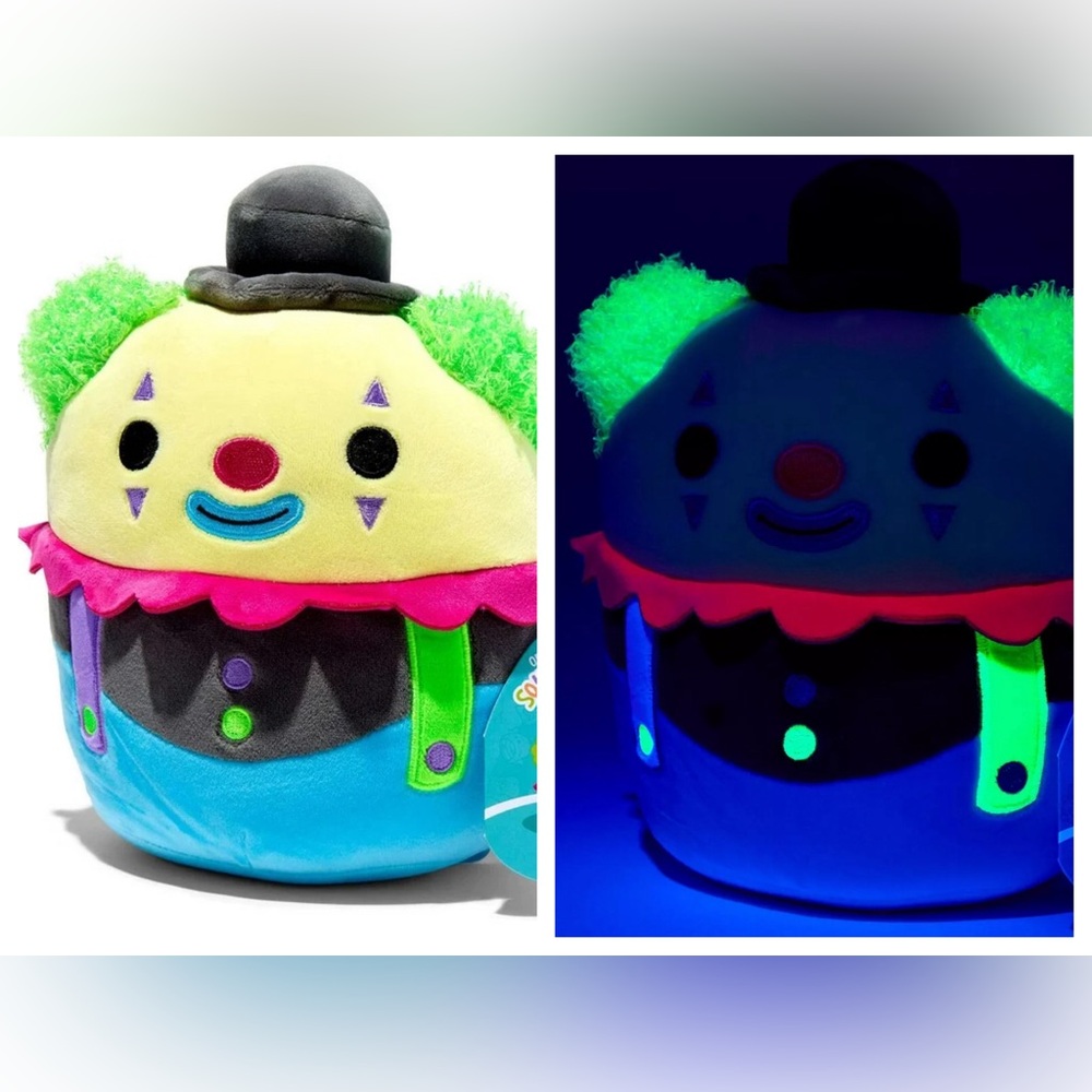 Squishmallows Resul the Clown 8" Plush Blacklight New with tag